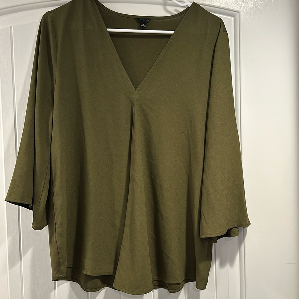 Ann Taylor Olive Blouse